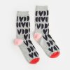 New Caroline Gardner Grey Mini Hearts Socks