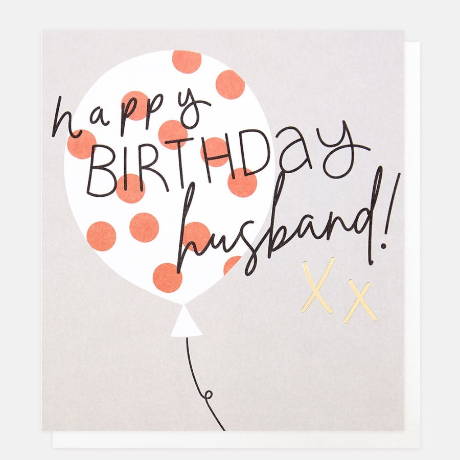 Wholesale Caroline Gardner Balloon Happy Birthday Card For Husband