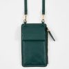 Wholesale Caroline Gardner Forest Green Leather Phone Bag