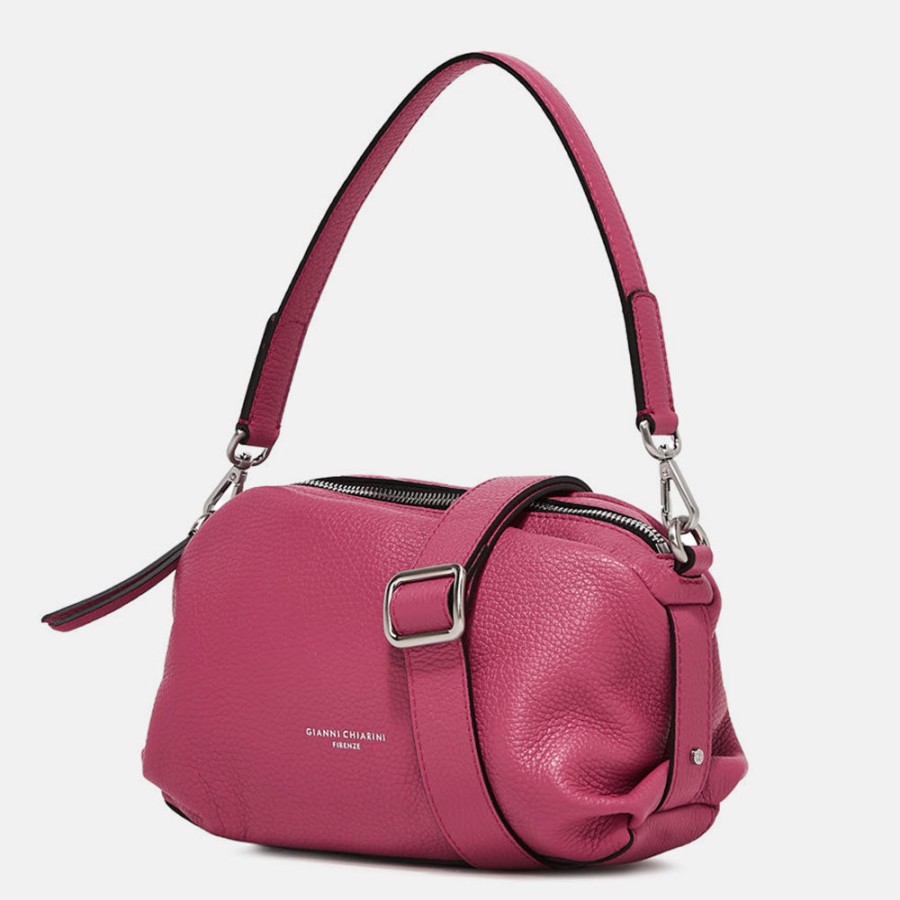 Clearance GIANNI Bright Pink Leather Becka Crossbody Bag