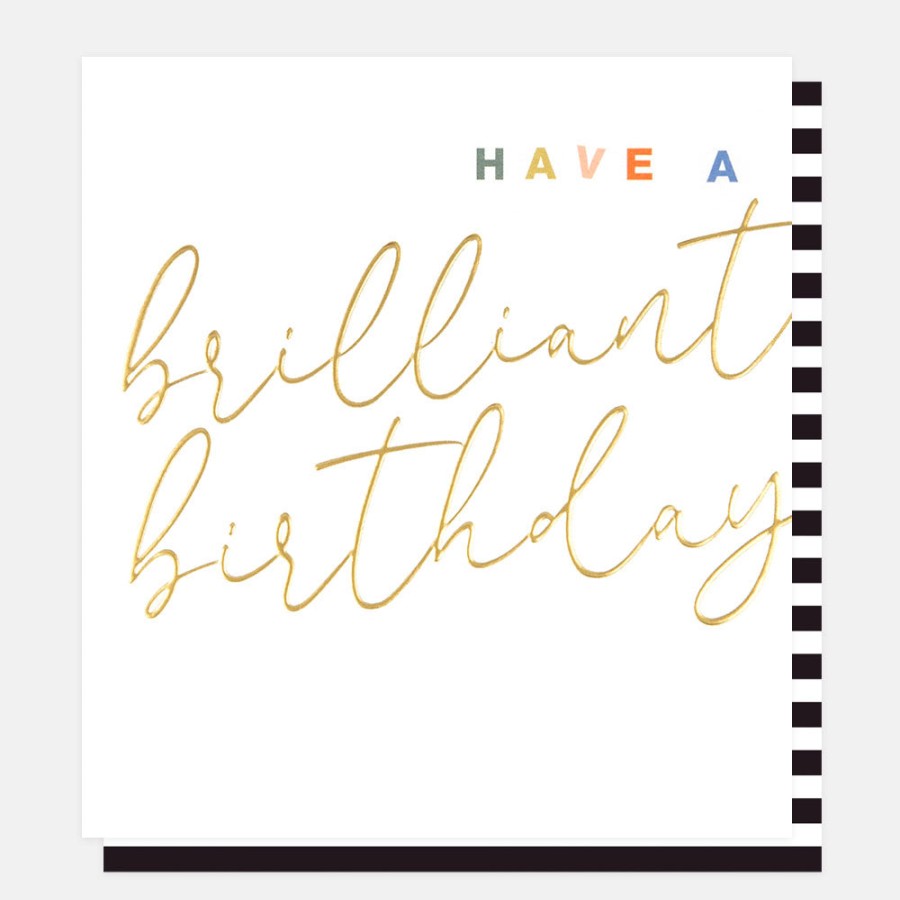 Wholesale CAROLINE GARDNER Gold Calligraphy Brilliant Birthday Card