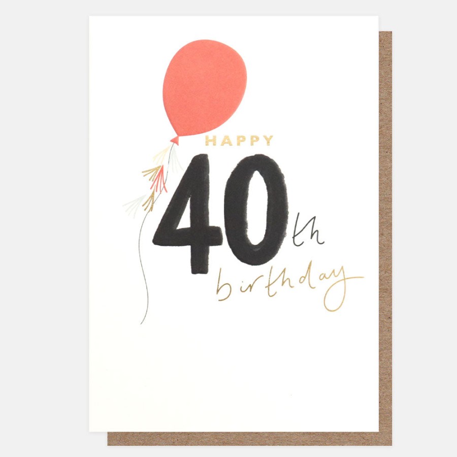 New CAROLINE GARDNER Balloon 40Th Birthday Card