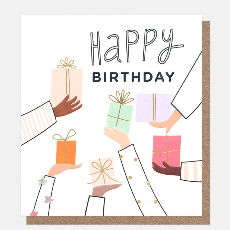 New Caroline Gardner Presents In Hands Birthday Card