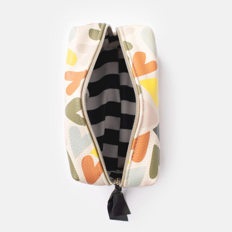 Clearance CAROLINE GARDNER Multi Hearts Cosmetic Bag