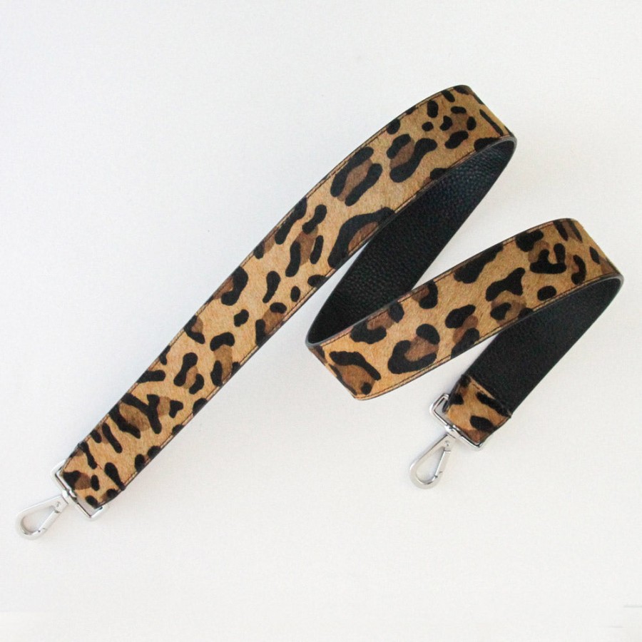 Best Caroline Gardner Leopard Print Leather Long Wide Handbag Strap